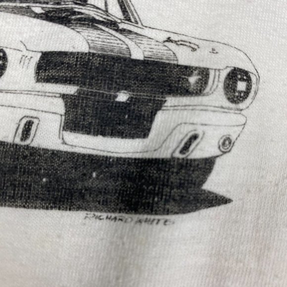 Vintage 70s Shelby Cobra T Shirt Mens Small Medium Healthknit Tag Auto Cars Ford - Picture 5 of 15